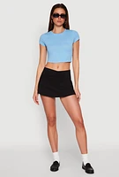 Womens Front Pocket Mini Skort,