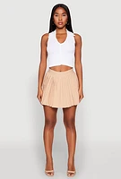 Womens Mini Pleated Skort,