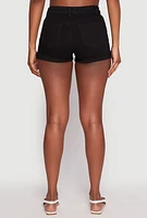 Womens WAX Distressed Denim Shorts,