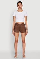 Womens WAX Twill Cargo Pocket Shorts,