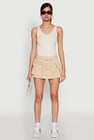 Womens Spoon Jeans Mineral Wash Zip Detail Denim Skort,