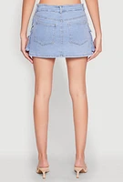 Womens Haute Monde Denim Cargo Skirt, Blue, Size S