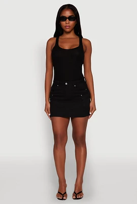 Womens WAX Twill Mini Cargo Skirt,