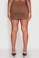 Womens WAX Twill Mini Cargo Skirt,