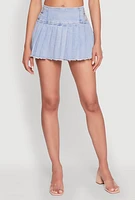 Womens Almost Famous Raw Hem Pleated Skort,