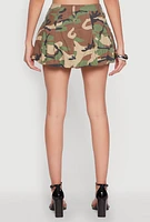 Womens Almost Famous Pleated Bubble Hem Denim Skirt, Multi, Size L