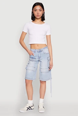 Womens Almost Famous Cargo Skater Shorts,