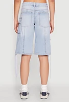 Womens Almost Famous Cargo Skater Shorts, Blue,
