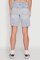 Womens Madden Girl Denim Bermuda Shorts, Blue,