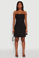 Womens Daisy Strapless Denim Skater Dress,