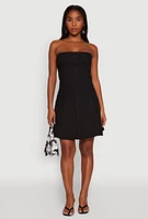 Womens Daisy Strapless Denim Skater Dress,