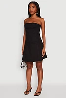 Womens Daisy Strapless Denim Skater Dress,
