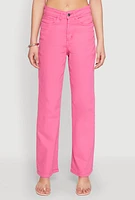 Womens Spoon Jeans Straight Leg Jeans, Pink, Size S