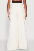 Womens Contrast Trim High Slit Front Jeans, Multi,