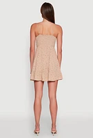 Womens Ditsy Floral Print Tiered Dress,
