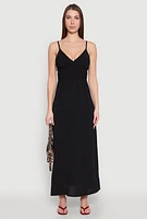 Womens V Neck Empire Waist Maxi Dress,