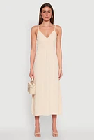 Womens V Neck Empire Waist Maxi Dress,