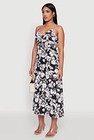 Womens Sleeveless Empire Waist Dress with V Neck, Multi, Size S