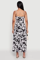 Womens Sleeveless Empire Waist Dress with V Neck, Multi, Size S