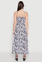 Womens Swirl Print Empire Waist Maxi Dress, Multi, Size S