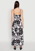 Womens Airy Floral Print Empire Waist Maxi Dress, Multi, Size S