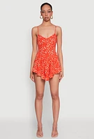 Womens Hook and Eye Bustier Skater Dress, Red, Size XL