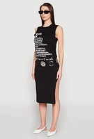 Womens She Is Graphic Print T Shirt Dress,
