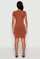 Womens Los Angeles California 1980 T Shirt Dress, Brown, Size M
