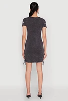 Womens Im Not Perfect But Im Original Ruched Dress, Black, Size XL