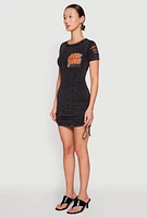 Womens Mineral Wash New York Concrete Jungle Graphic Dress, Black, Size S