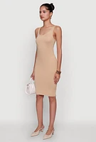Womens Chic Sleeveless Scoop Neck Midi Tank Dress,