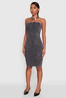 Womens Rib Knit Mineral Wash Tube Dress,