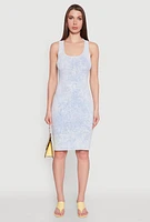 Womens Trendy Mineral Wash Scoop Neck Racerback Tank Dress,