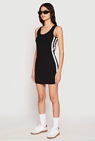 Womens Varsity Stripe Tank Dress,