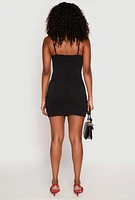 Womens V Neck Cami Bodycon Dress,