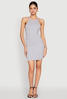 Womens Ribbed Knit Mini Tank Dress,