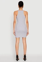 Womens Ribbed Knit Mini Tank Dress,