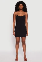 Womens Scoop Neck Cami Bodycon Dress, L