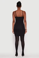 Womens Corset Cami Mini Dress, Black, Size M