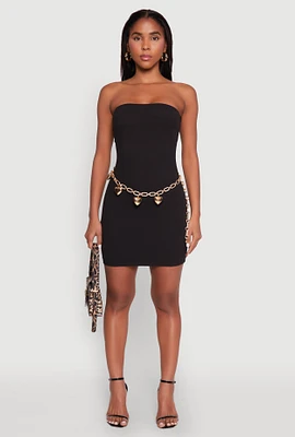 Womens Mini Tube Dress, Black, Size S