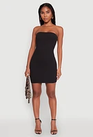 Womens Mini Tube Dress, Black, Size S