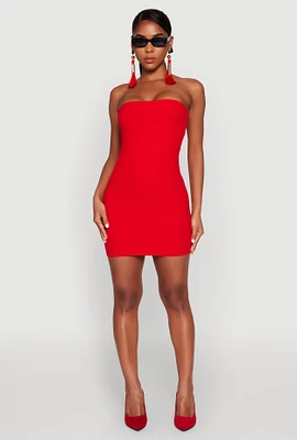 Womens Mini Tube Dress, Red, Size L