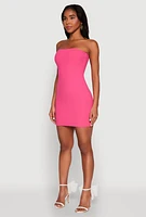 Womens Mini Tube Dress, Pink, Size M
