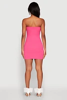 Womens Mini Tube Dress, Pink, Size M