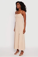 Womens Airy Side Slit Maxi Dress,