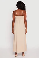 Womens Airy Side Slit Maxi Dress,