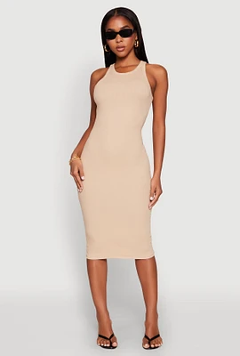 Womens Racerback Midi Tank Dress,