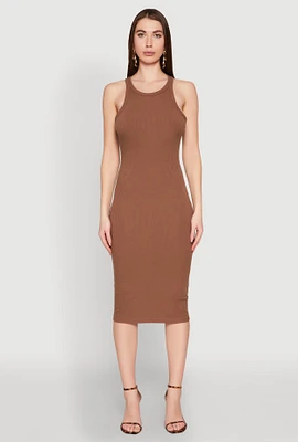 Womens Racerback Midi Tank Dress,