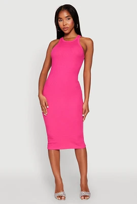 Womens Racerback Midi Tank Dress, M