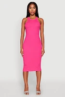Womens Racerback Midi Tank Dress, M